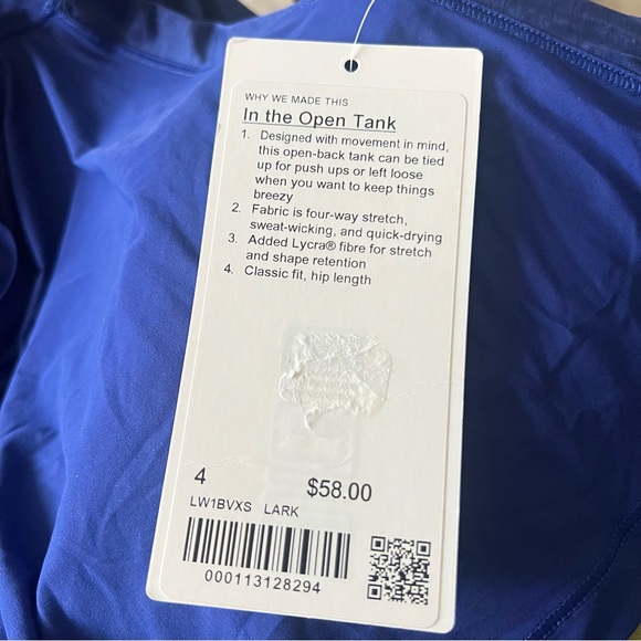 Lululemon In the Open Tank size 4 Larkspur LARK - Picture 5 of 5